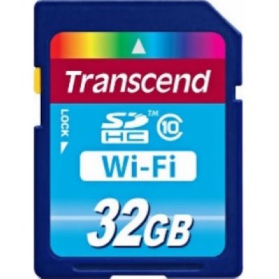 32 Gb TRANSCEND SDHC (TS32GWSDHC10) Class 10,  Wi-Fi , Retail