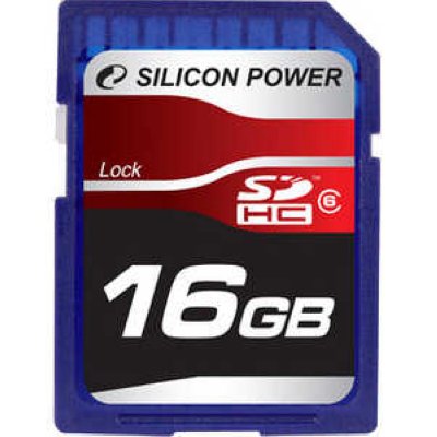   SDHC SILICON POWER 16  Class 6, SP016GBSDH006V10, 1 .