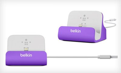  - Belkin ChargeSync Dock  iPhone 5 Purple F8J045btPUR