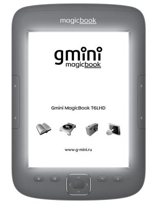   Gmini MagicBook T6LHD Lite,  6", E-Ink Pearl HD  , 1024x758, 4Gb,