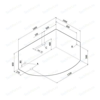   Aquanet Capri 160*100 L , - (174403)