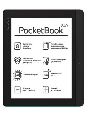   PocketBook 840 (Dark Brown) (8",mono,,1600x1200,4Gb,FB2/PDF/DJVU/EPUB/DOC/TCR