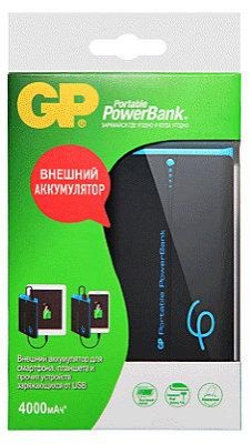 GP GP741CE-2CR1   Portable Power Bank Black 4000 