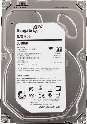   3Tb Seagate ST3000VN000 SATA-III NAS HDD [5900rpm, 64Mb, for NAS]