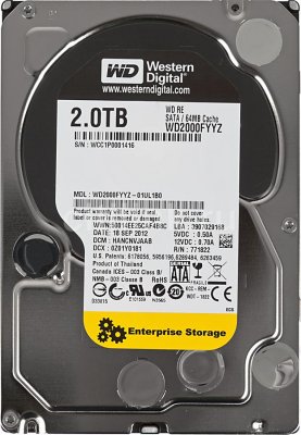   WD SATA-III 2Tb WD2000FYYZ RE (7200rpm) 64Mb 3.5"