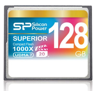   128Gb - Silicon Power 1000X Professional - Compact Flash SP128GBCFC1K0V10 (