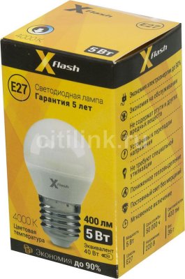  X-FLASH Globe, 5 , 400lm, 4000 ,  27