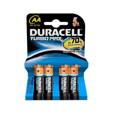  Duracell TurboMax AA 1.5V LR6 4 