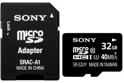   MicroSD 32Gb Sony (SR32NYAT) Class 10/UHS-I microSDHC + SD 