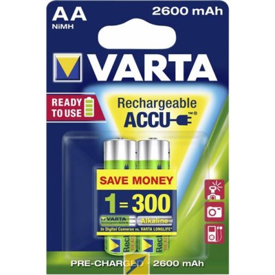  Varta Mignon Accu AA 2600 mAh R2U  2 05716101402