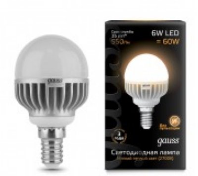    Gauss LED Candle Tailed Crystal Clear E14 6W 2700K 104201106-D