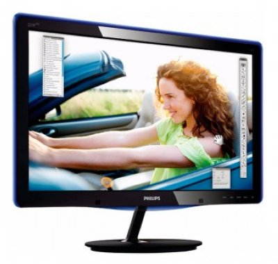  21.5" Philips 224E5QHAB/0001  AH-IPS LED 1920x1080 1000:1 DC 20000000:1 250cd/m2 5ms V