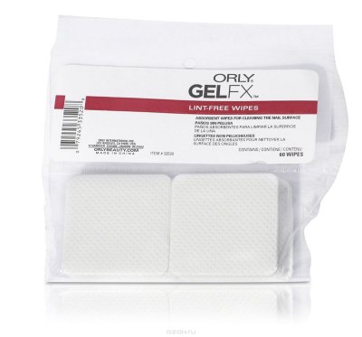 Orly  ()  GEL FX LINT FREE WIPES 60-pk/.60 