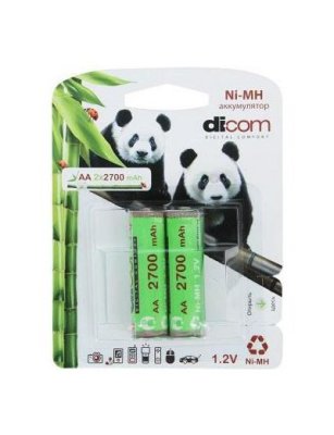  AA - Dicom Panda 2700 mAh Ni-MH AA2700mAh (2 )