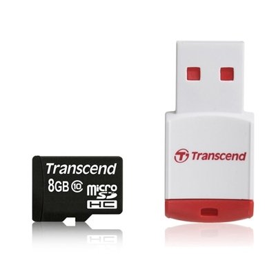   8Gb - Transcend - Micro Secure Digital HC Class 10 TS8GUSDHC10-P3