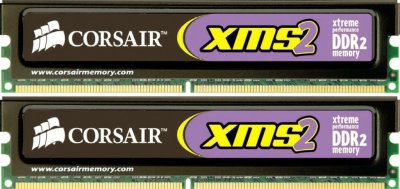   4Gb (2x2Gb) PC2-6400 800MHz DDR2 DIMM Corsair XMS2 5-5-5-18 TWIN2X4096-6400C5C G