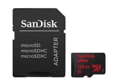   128Gb - SanDisk Ultra - Micro Secure Digital XC Class 10 UHS-I SDSDQUIN-128G-G4  