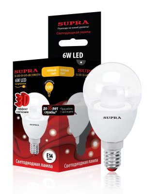   SUPRA SL-LED-PR-G45-6W/3000/E27