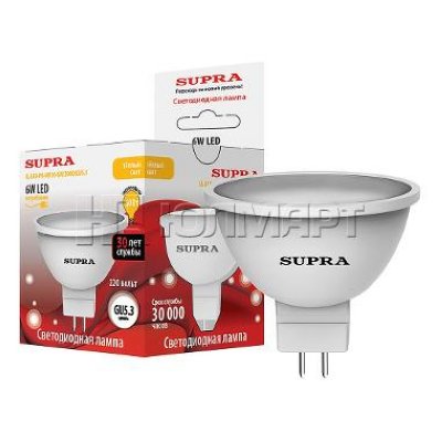   SUPRA SL-LED-PR-MR16-6W/3000/GU5.3