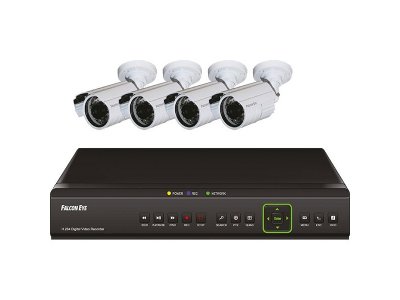   Falcon Eye FE-104D-KIT  4-  DVR + 4-  + . .