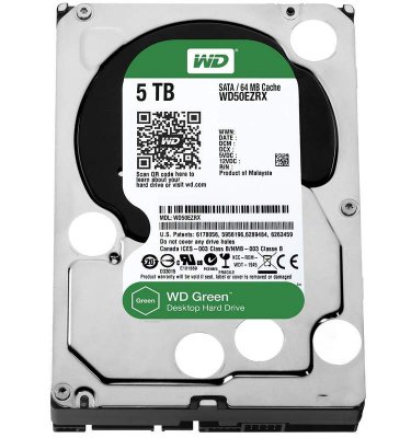   3.5" 5 Tb 5400rpm 64Mb cache Western Digital Caviar Green SATAIII WD50EZRX