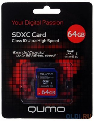   Qumo (QM64GSDXCcl10) SDXC Memory Card 64Gb Class10