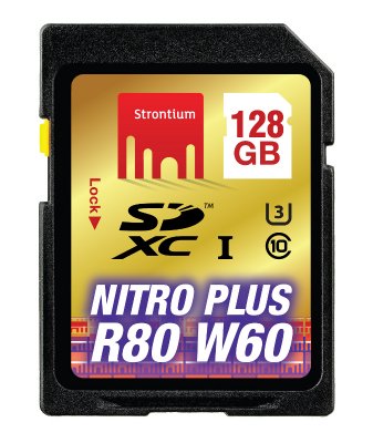   128Gb - Strontium NITRO PLUS - Secure Digital HC UHS-I U3 Class 10 SRP128GSDU1