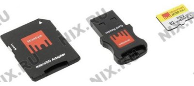   Strontium (SRN32GTFU1C) microSDHC 32Gb UHS-I U1 + microSD--)SD Adapter + USB CR