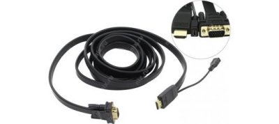 Greenconnection (GC-HD2VGA5-3m) - HDMI -) VGA(15M) (,  microUSB)