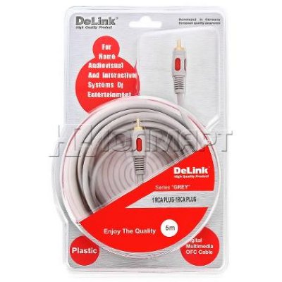   DeLink 1RCA-1RCA 5 , Grey, 