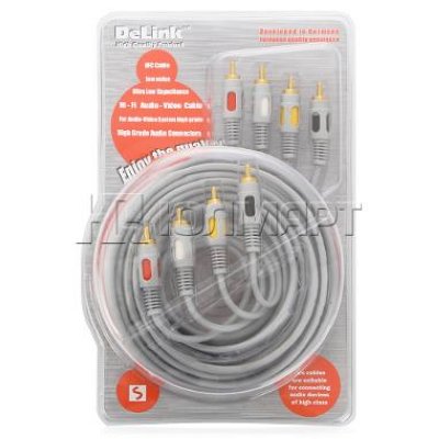   DeLink 4RCA - 4RCA 7 , Grey, 