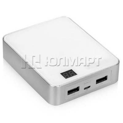   Molecula PB-10-02DW, 2 USB-, Li-Pol, 10400 mAh, max 2,1 A,  Micro-U