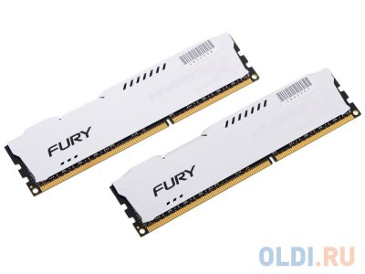  DDR3 16Gb (pc-15000) 1866MHz Kingston HyperX Fury White Series CL10 Kit of 2 (Retail) (HX318C