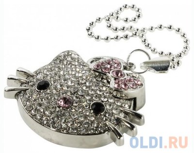   32GB USB Drive (USB 2.0) ICONIK HELLO KITTY Silver Swarovski crystal (MTFC-HKF-32