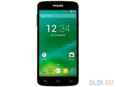  Philips I908 Black 2Sim/ 5" IPS (1080x1920)/13 /5  /Andr 4.4 KitKat/3G/WiFi/3000 