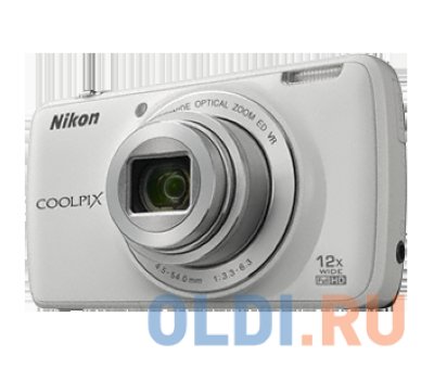  Nikon Coolpix S810 White (16Mp, 12x zoom, 3.7", WiFi, 1080P, SDHC) +16GB