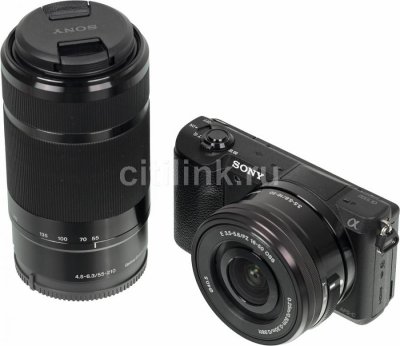  SONY Alpha A5100 kit ( E PZ 16-50mm f/3.5-5.6 OSS  E 55-210mm f/4.5-6.3 OSS), 