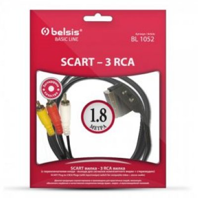 Belsis BL1052   SCART  (--) 3xRCA , +-,  