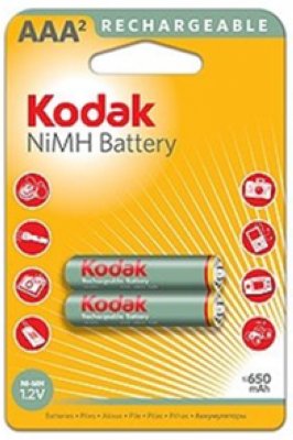 Kodak HR03 650mAh  (K3AHR-2) AAA, 2   