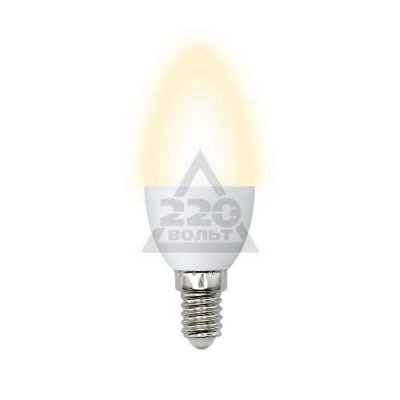 Uniel LED-C37-6W/WW/E14/FR ALM01WH   6  560  3000  D37x106 