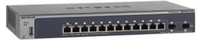 NETGEAR GSM5212-100NES  PoE 10GE+2SFP(Combo) with static routing and MVR, PoE+PD