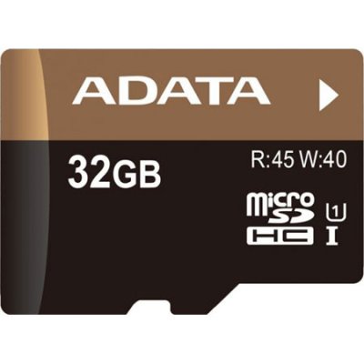 A-Data AUSDH32GUI1-RA1   32GB micro SDHC Class10 Premier Pro UHS-I U1 (R/W 45/40 MB/s) 