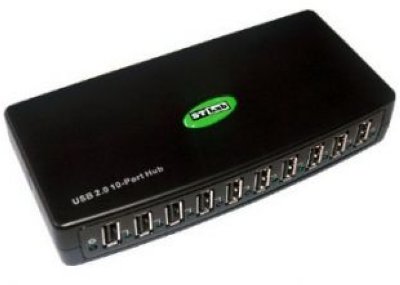 ST-Lab U-500  10 Ports (USB2.0), Black, P/a, Ret