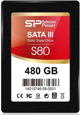  SSD 480Gb Silicon Power S80 (SP480GBSS3S80S25, SATA-III, 2.5", MLC)