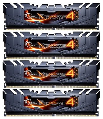   DDR4 16Gb 2400MHz PC-19200 G.Skill Ripjaws 4 (F4-2400C15Q-16GRK) (4x4Gb KIT)