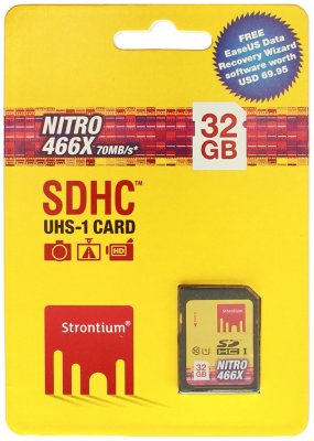   Strontium SDHC 32Gb  lass10 UHS-I Nitro 466x (SRN32GSDU1)