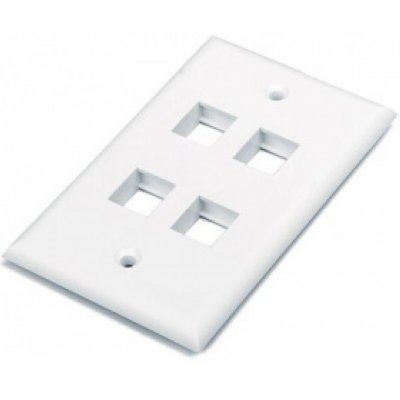 Hyperline FP-U-4-WH   70x115   4-   Keystone Jack, . 