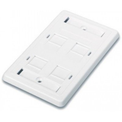 Hyperline FP-US-4-WH   70x115   4-   Keystone Jack, . 