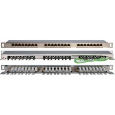 Hyperline PPHD-19-24-8P8C-C6-SH-110D - ..19, 0.5U, 24xRJ-45, .6, Dual IDC 