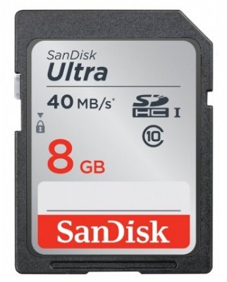 - microSDHC 128  Sandisk Ultra Imaging, Class 10/ UHS-1 + SD adapter ( SDSDQUIN-128G-G4 )